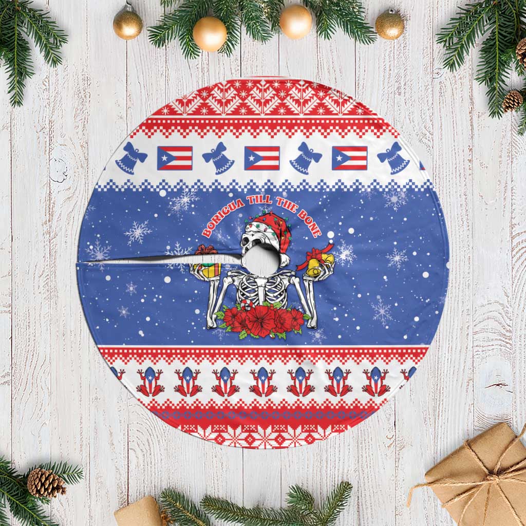 Puerto Rico Christmas Tree Skirt Boricua Till The Bone - Wonder Print Shop