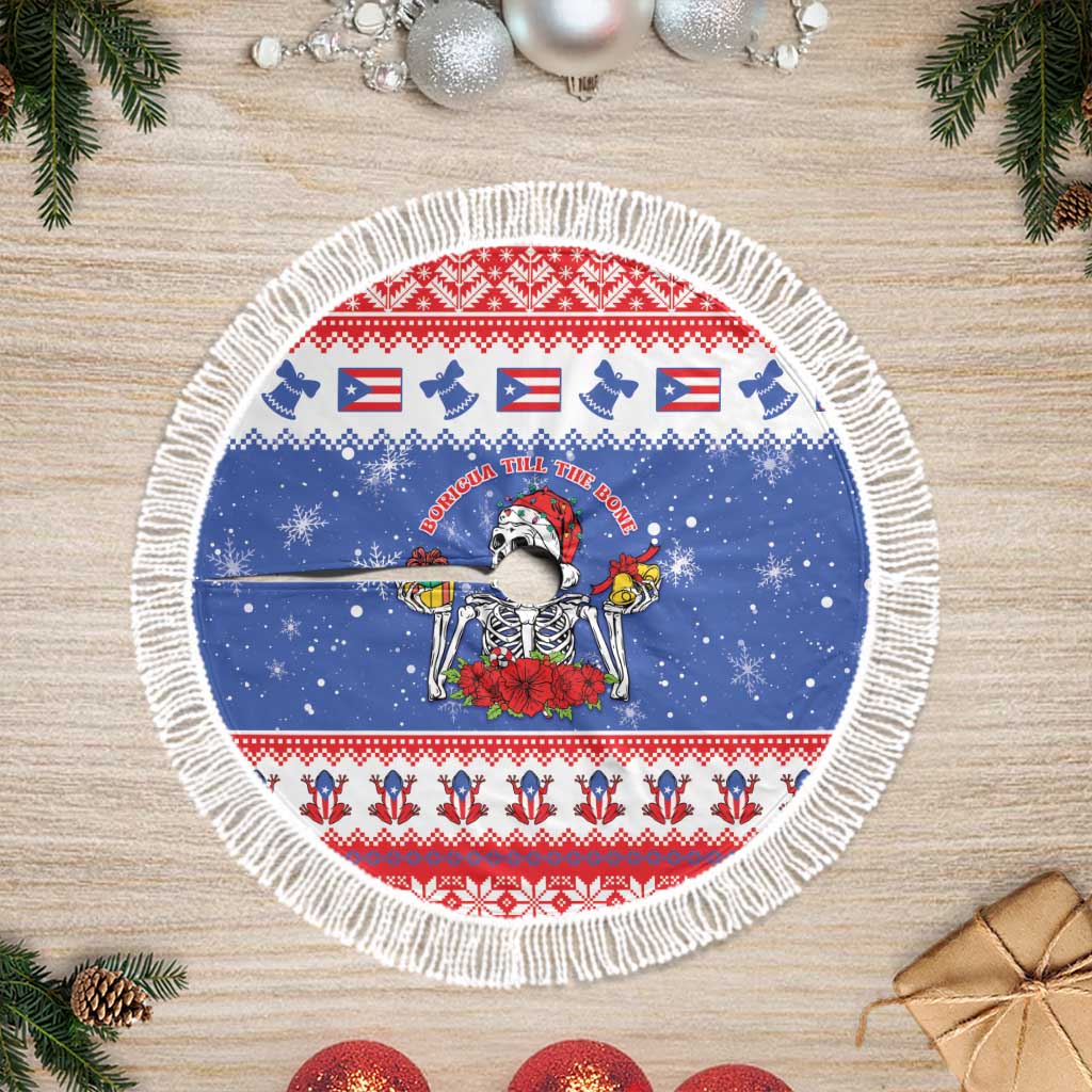 Puerto Rico Christmas Tree Skirt Boricua Till The Bone - Wonder Print Shop