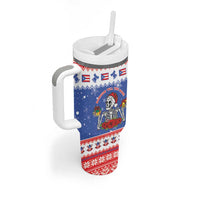 Puerto Rico Christmas Tumbler With Handle Boricua Till The Bone - Wonder Print Shop
