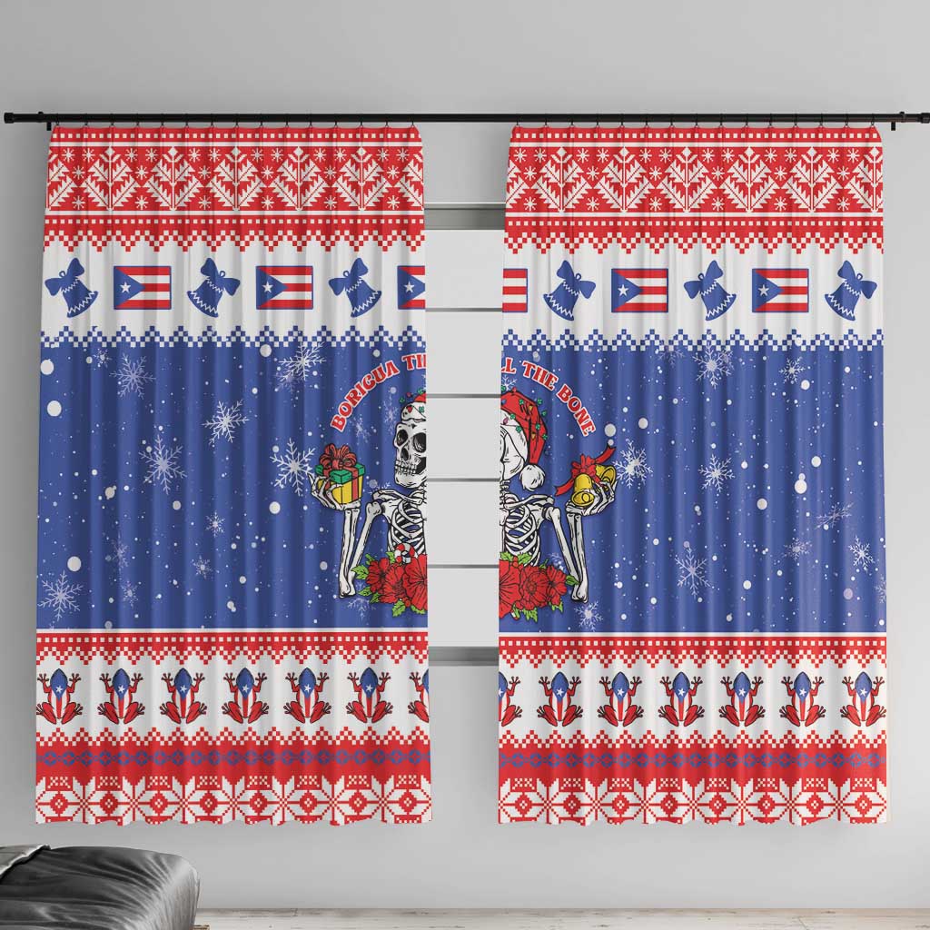 Puerto Rico Christmas Window Curtain Boricua Till The Bone - Wonder Print Shop