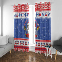 Puerto Rico Christmas Window Curtain Boricua Till The Bone - Wonder Print Shop