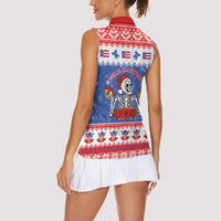 Puerto Rico Christmas Women Sleeveless Polo Shirt Boricua Till The Bone - Wonder Print Shop