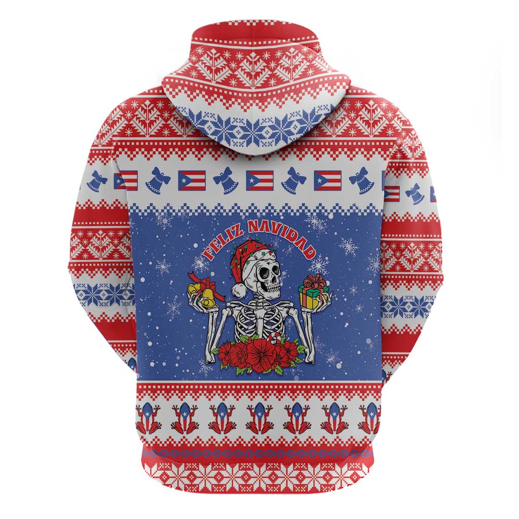 Puerto Rico Christmas Zip Hoodie Boricua Till The Bone - Wonder Print Shop