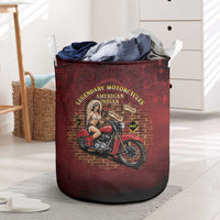 Native American Rider Laundry Basket Legendary Motorcycle Vintage Pin Up Girl - Wonder Print Shop