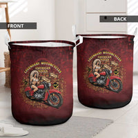 Native American Rider Laundry Basket Legendary Motorcycle Vintage Pin Up Girl - Wonder Print Shop