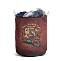 Native American Rider Laundry Basket Legendary Motorcycle Vintage Pin Up Girl - Wonder Print Shop