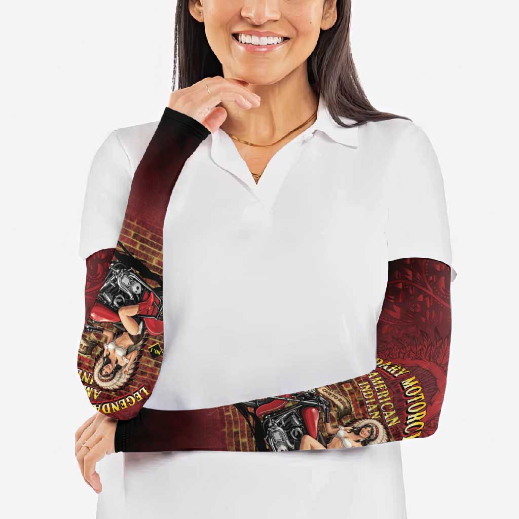 Native American Rider Arm Sleeves Legendary Motorcycle Vintage Pin Up Girl - Wonder Print Shop