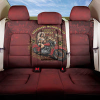 Native American Rider Back Car Seat Cover Legendary Motorcycle Vintage Pin Up Girl - Wonder Print Shop