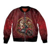 Native American Rider Bomber Jacket Legendary Motorcycle Vintage Pin Up Girl - Wonder Print Shop