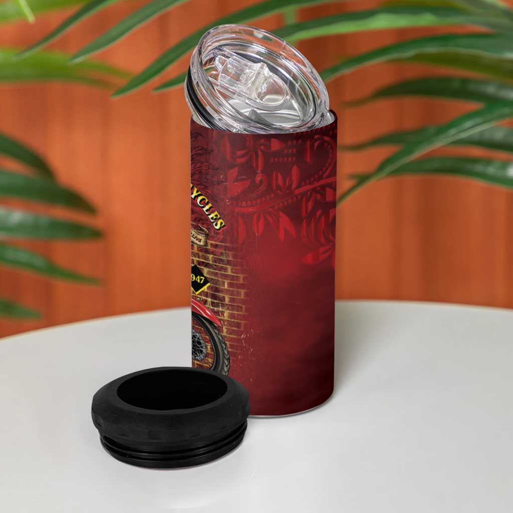 Native American Rider 4 in 1 Can Cooler Tumbler Legendary Motorcycle Vintage Pin Up Girl - Wonder Print Shop