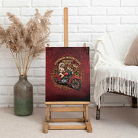 Native American Rider Canvas Wall Art Legendary Motorcycle Vintage Pin Up Girl - Wonder Print Shop