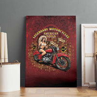 Native American Rider Canvas Wall Art Legendary Motorcycle Vintage Pin Up Girl - Wonder Print Shop