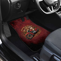 Native American Rider Car Mats Legendary Motorcycle Vintage Pin Up Girl - Wonder Print Shop