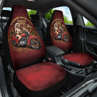 Native American Rider Car Seat Cover Legendary Motorcycle Vintage Pin Up Girl - Wonder Print Shop