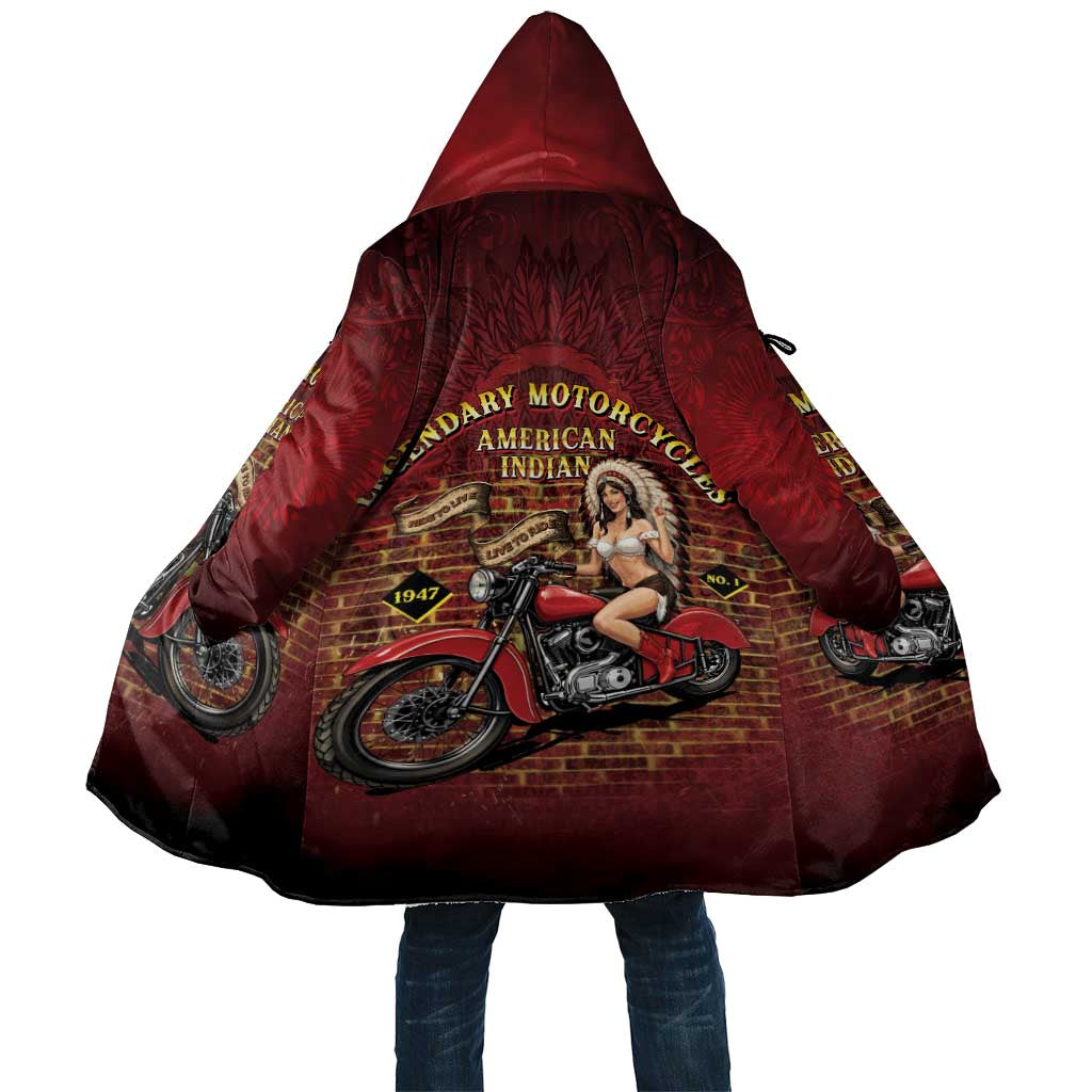 Native American Rider Cloak Legendary Motorcycle Vintage Pin Up Girl - Wonder Print Shop