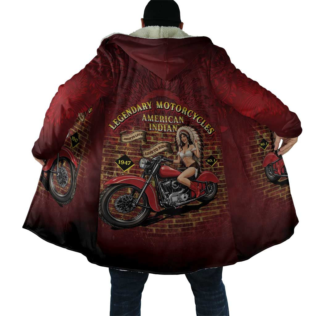 Native American Rider Cloak Legendary Motorcycle Vintage Pin Up Girl - Wonder Print Shop