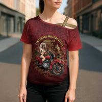 Native American Rider Cross Shoulder Shirt Legendary Motorcycle Vintage Pin Up Girl - Wonder Print Shop