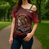Native American Rider Cross Shoulder Shirt Legendary Motorcycle Vintage Pin Up Girl - Wonder Print Shop