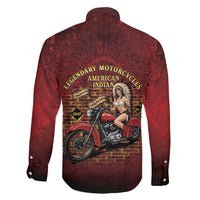Native American Rider Family Matching Mermaid Dress and Hawaiian Shirt Legendary Motorcycle Vintage Pin Up Girl - Wonder Print Shop