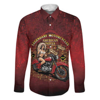 Native American Rider Family Matching Summer Maxi Dress and Hawaiian Shirt Legendary Motorcycle Vintage Pin Up Girl - Wonder Print Shop