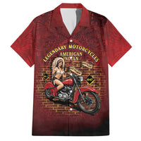 Native American Rider Hawaiian Shirt Legendary Motorcycle Vintage Pin Up Girl - Wonder Print Shop