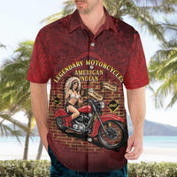 Native American Rider Hawaiian Shirt Legendary Motorcycle Vintage Pin Up Girl - Wonder Print Shop