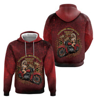 Native American Rider Hoodie Legendary Motorcycle Vintage Pin Up Girl - Wonder Print Shop