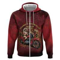 Native American Rider Hoodie Legendary Motorcycle Vintage Pin Up Girl - Wonder Print Shop