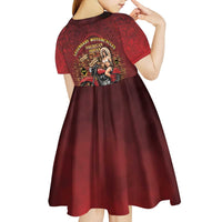 Native American Rider Kid Short Sleeve Dress Legendary Motorcycle Vintage Pin Up Girl - Wonder Print Shop