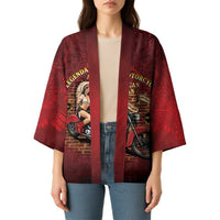 Native American Rider Kimono Legendary Motorcycle Vintage Pin Up Girl - Wonder Print Shop