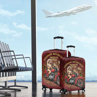 Native American Rider Luggage Cover Legendary Motorcycle Vintage Pin Up Girl - Wonder Print Shop