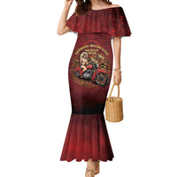 Native American Rider Mermaid Dress Legendary Motorcycle Vintage Pin Up Girl - Wonder Print Shop