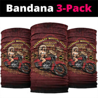 Native American Rider Neck Gaiter Legendary Motorcycle Vintage Pin Up Girl - Wonder Print Shop