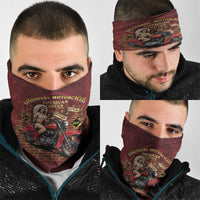Native American Rider Neck Gaiter Legendary Motorcycle Vintage Pin Up Girl - Wonder Print Shop