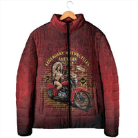 Native American Rider Padded Jacket Legendary Motorcycle Vintage Pin Up Girl - Wonder Print Shop