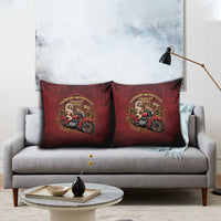 Native American Rider Pillow Cover Legendary Motorcycle Vintage Pin Up Girl - Wonder Print Shop