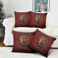 Native American Rider Pillow Cover Legendary Motorcycle Vintage Pin Up Girl - Wonder Print Shop