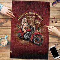 Native American Rider Puzzle Legendary Motorcycle Vintage Pin Up Girl - Wonder Print Shop