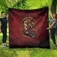Native American Rider Quilt Legendary Motorcycle Vintage Pin Up Girl - Wonder Print Shop