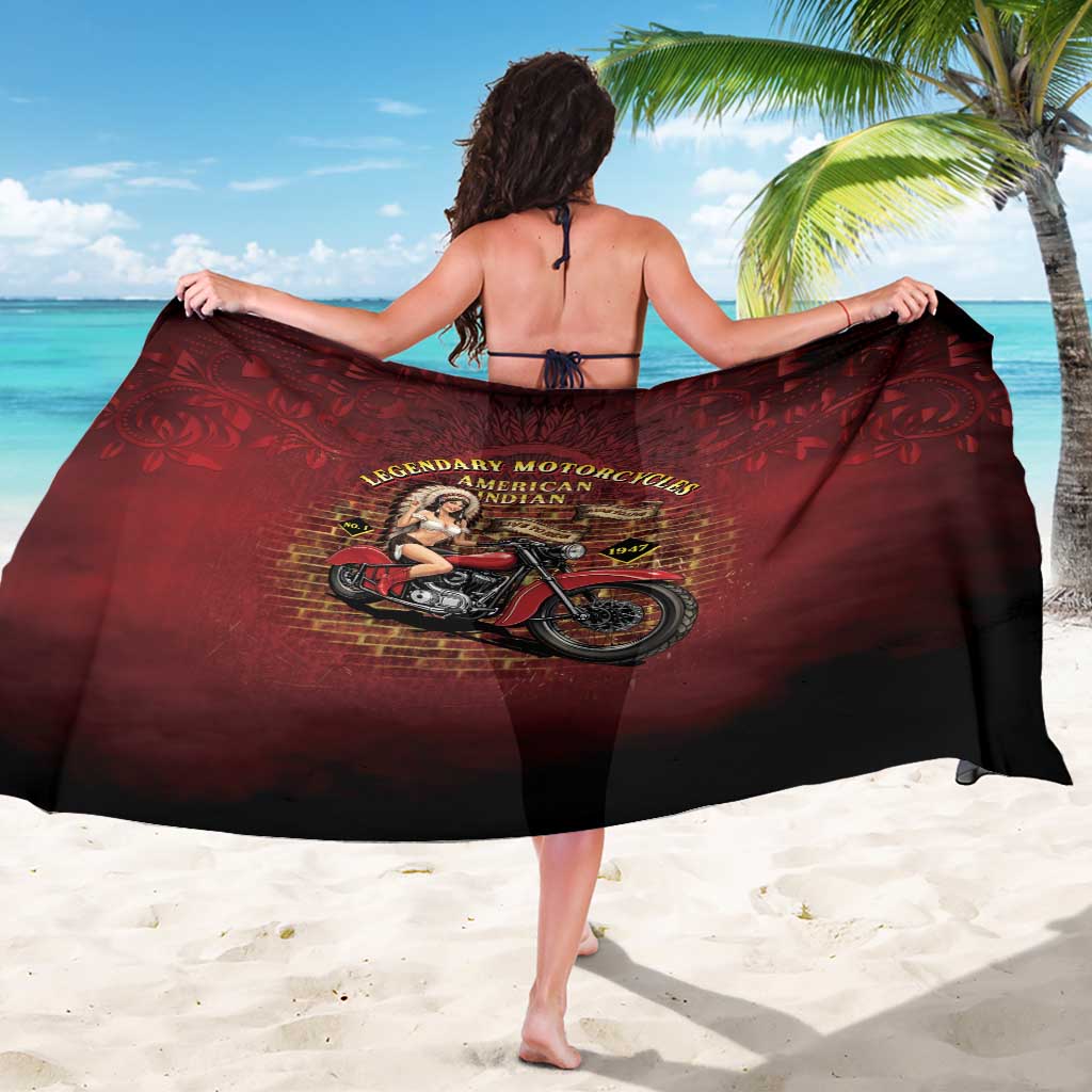 Native American Rider Sarong Legendary Motorcycle Vintage Pin Up Girl - Wonder Print Shop