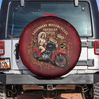 Native American Rider Spare Tire Cover Legendary Motorcycle Vintage Pin Up Girl - Wonder Print Shop