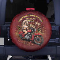 Native American Rider Spare Tire Cover Legendary Motorcycle Vintage Pin Up Girl - Wonder Print Shop