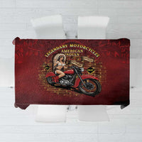 Native American Rider Tablecloth Legendary Motorcycle Vintage Pin Up Girl - Wonder Print Shop