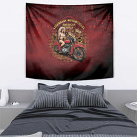 Native American Rider Tapestry Legendary Motorcycle Vintage Pin Up Girl - Wonder Print Shop