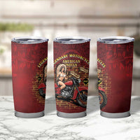 Native American Rider Tumbler Cup Legendary Motorcycle Vintage Pin Up Girl - Wonder Print Shop