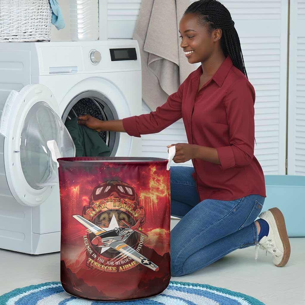 Red Tails Tuskegee Airmen Laundry Basket Honoring The Legend