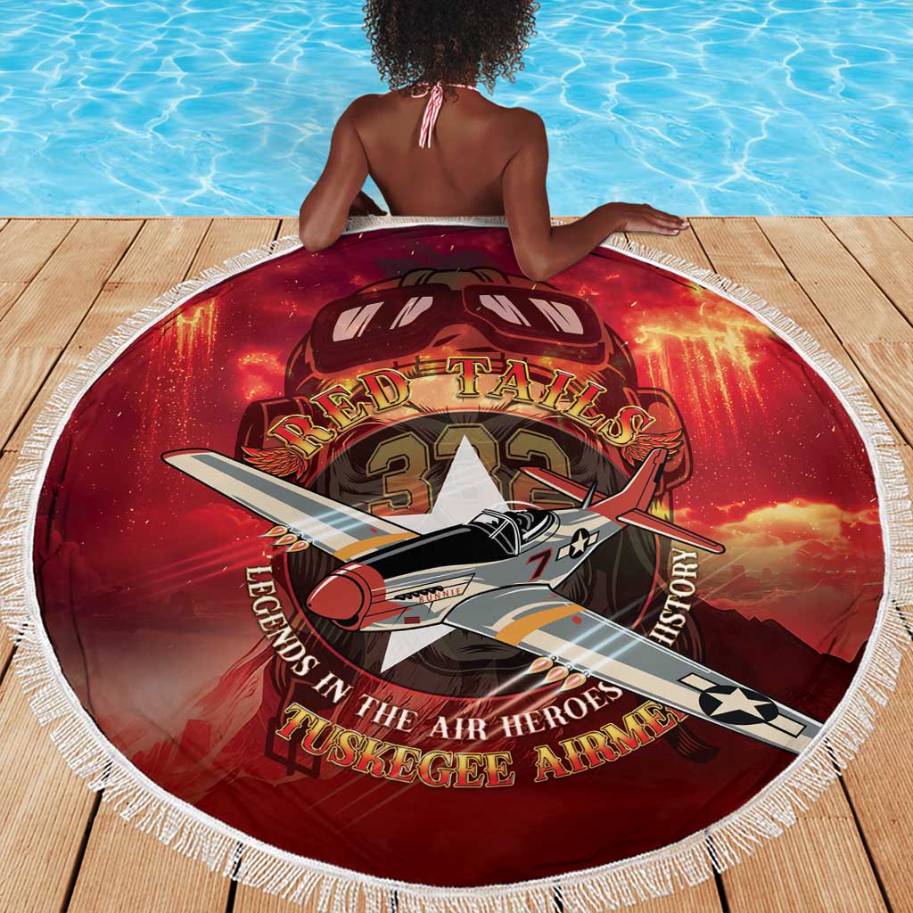 Red Tails Tuskegee Airmen Beach Blanket Honoring The Legend