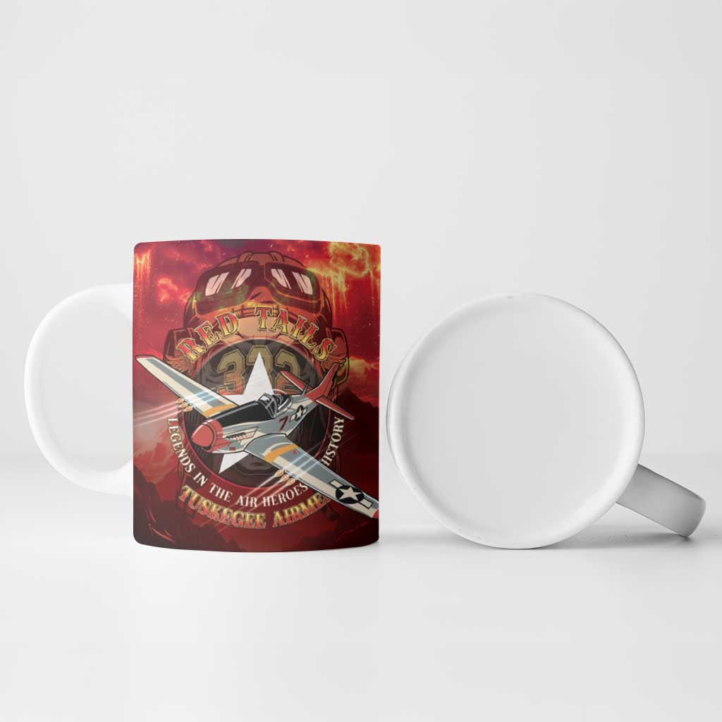 Red Tails Tuskegee Airmen Ceramic Mug Honoring The Legend