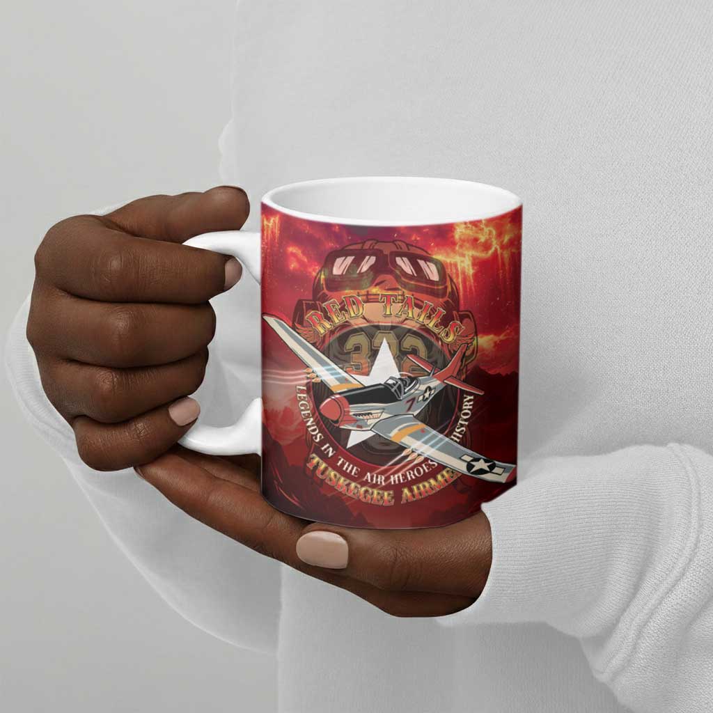 Red Tails Tuskegee Airmen Ceramic Mug Honoring The Legend