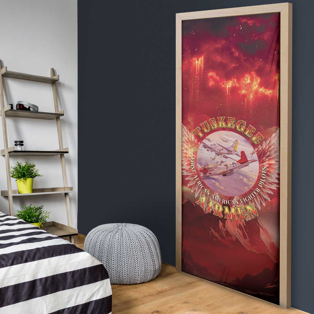 Red Tails Tuskegee Airmen Door Cover Honoring The Legend